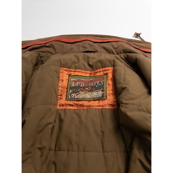 VTG Bad Guys Mens Jacket Brown Bomber Cargo Jacket Size M RN76911‎ - Picture 3 of 11